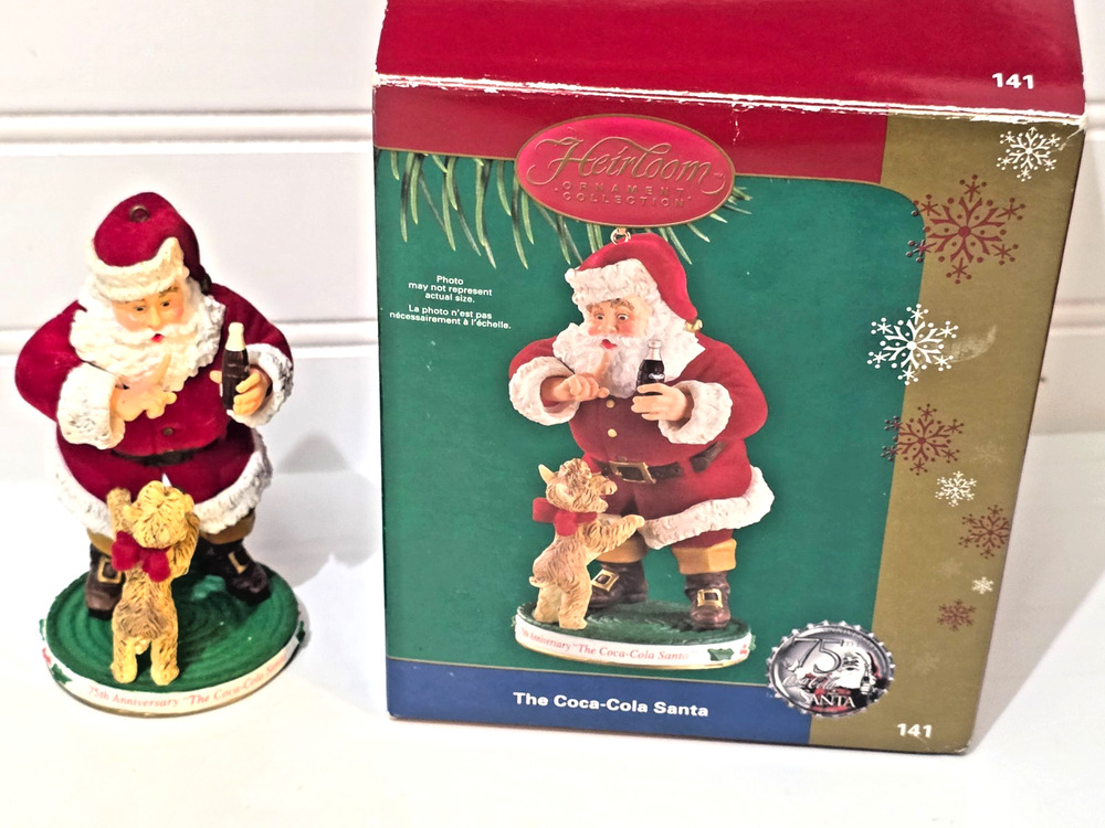2001 Heirloom Ornament Collection The Coca-Cola Santa 75th Anniversary